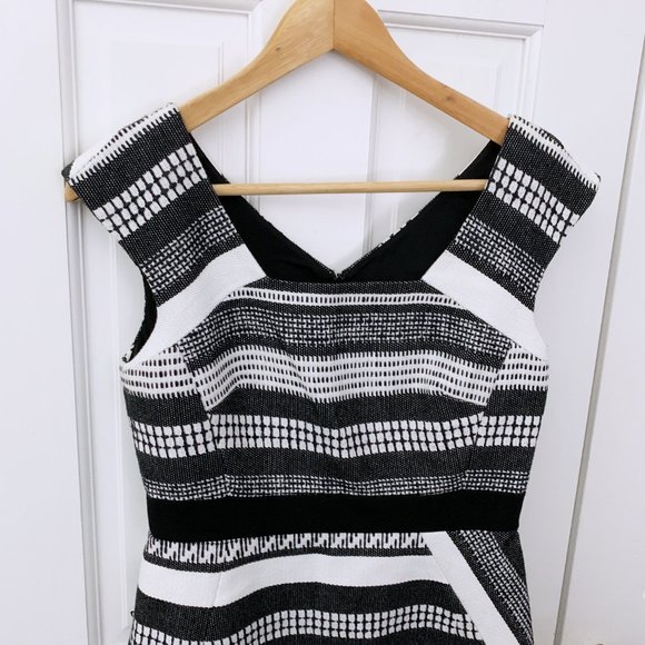 Karen Millen Striped Tweed Pencil Dress - Picture 6 of 14